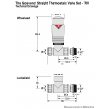 Grosvenor Straight Thermostatic Valve Set - Satin Black