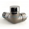 Grosvenor Corner Thermostatic Valve Set - Black Nickel