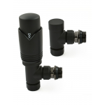 Grosvenor Angled Thermostatic Valve Set - Satin Black