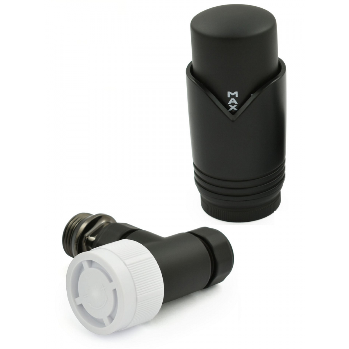 Grosvenor Angled Thermostatic Valve Set - Satin Black