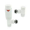 Grosvenor Angled Thermostatic Valve Set - All White