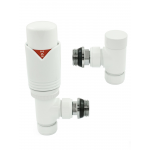 Grosvenor Angled Thermostatic Valve Set - All White
