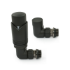Grosvenor Corner Thermostatic Valve Set - Satin Black