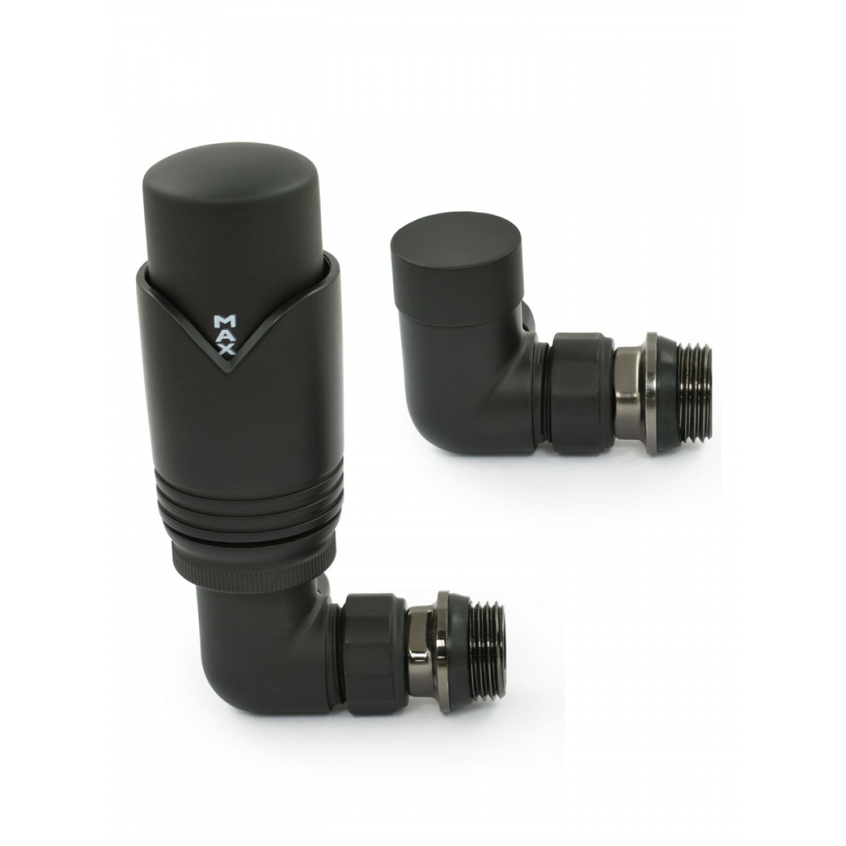 Grosvenor Corner Thermostatic Valve Set - Satin Black
