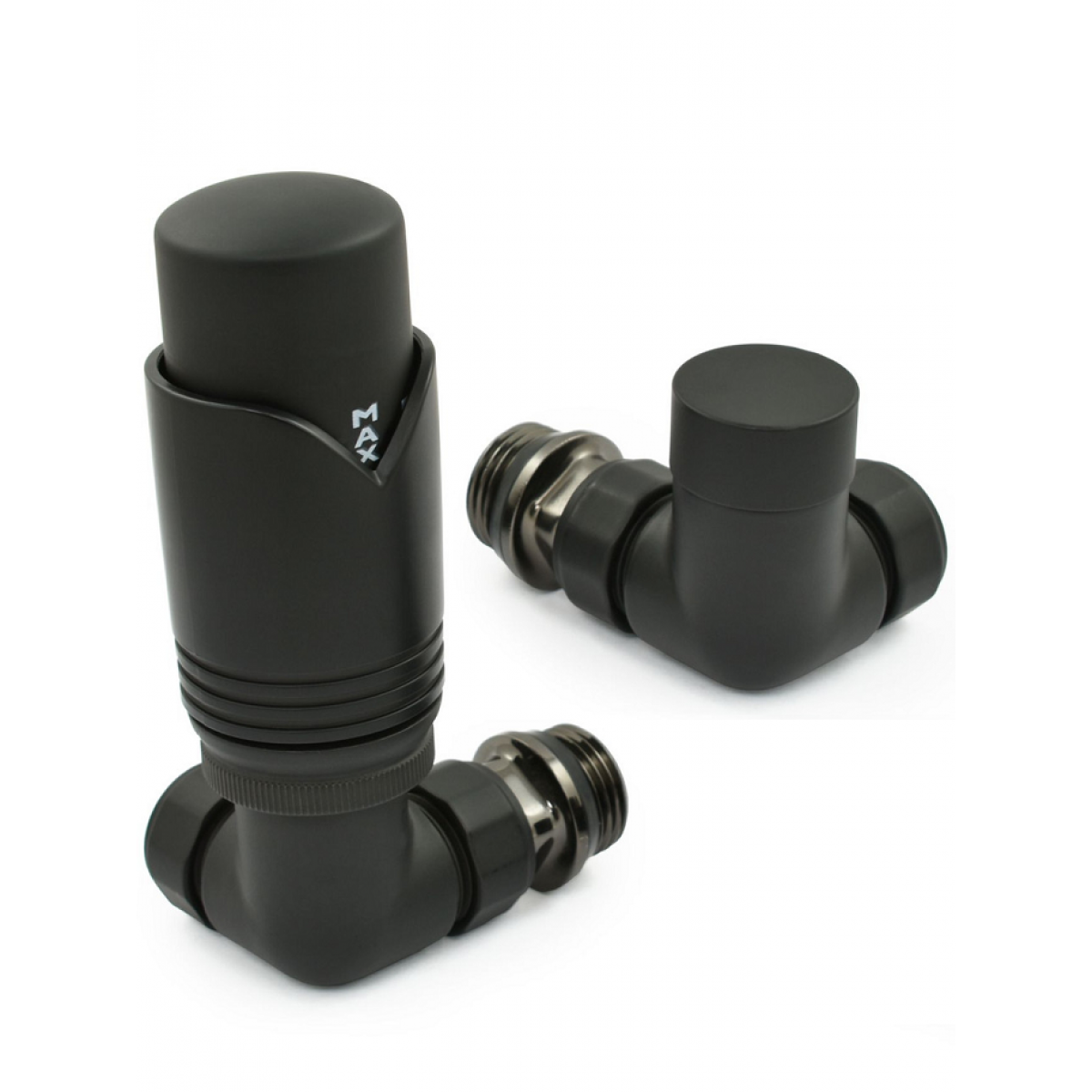 Grosvenor Corner Thermostatic Valve Set - Satin Black