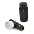Grosvenor Straight Thermostatic Valve Set - Satin Black