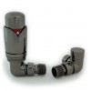 Grosvenor Corner Thermostatic Valve Set - Black Nickel