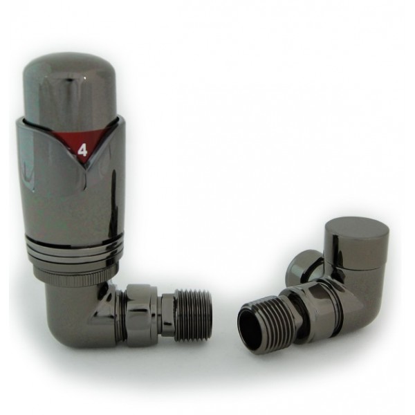 Grosvenor Corner Thermostatic Valve Set - Black Nickel Grosvenor Corner Thermostatic Valve Set - Black Nickel