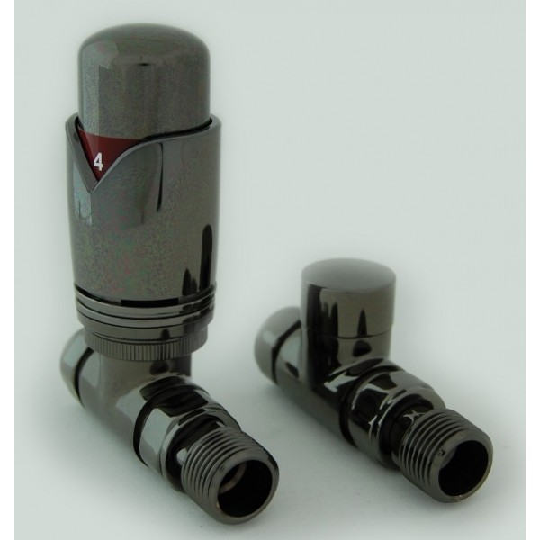 Grosvenor Straight Thermostatic Valve Set - Black Nickel Grosvenor Straight Thermostatic Valve Set - Black Nickel