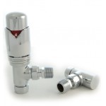 Grosvenor Angled Thermostatic Valve Set - Chrome