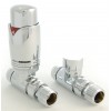 Grosvenor Straight Thermostatic Valve Set - Chrome