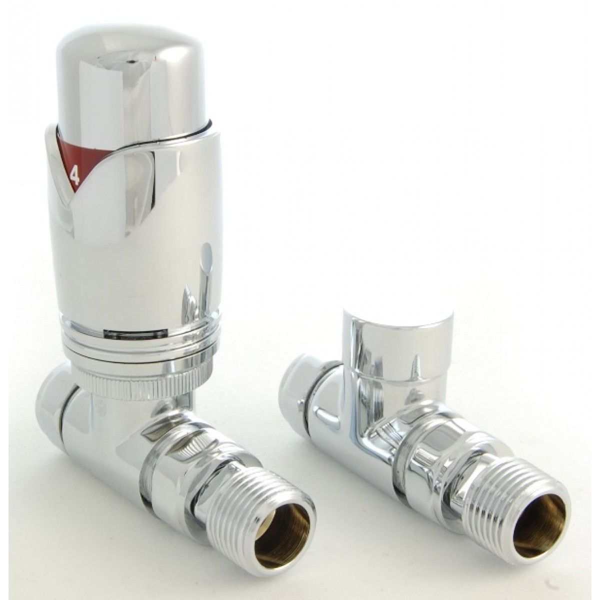 Grosvenor Straight Thermostatic Valve Set - Chrome