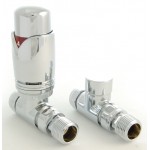 Grosvenor Straight Thermostatic Valve Set - Chrome