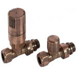 Kingston Straight TRV Set - Antique Copper