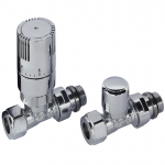 Kingston Straight TRV Set - Chrome