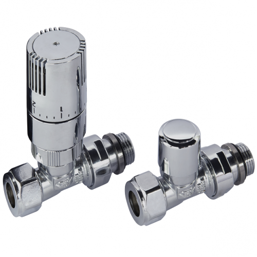 Kingston Straight TRV Set - Chrome - Kingston TRV Range