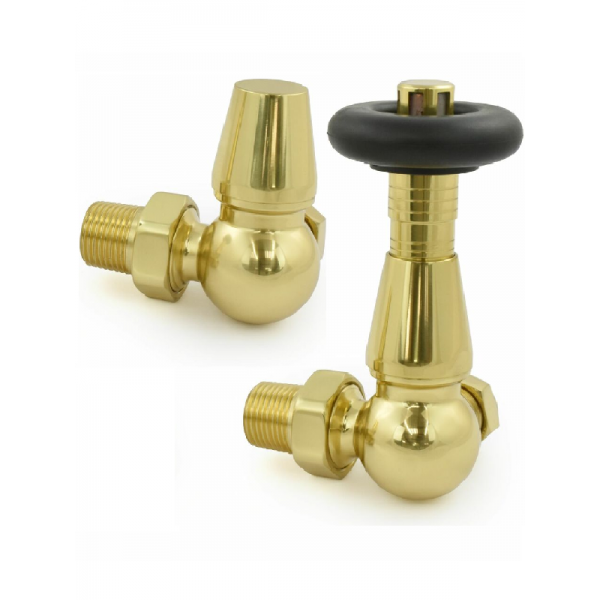 Lambeth Corner TRV Set - Polished Brass Lambeth Corner TRV Set - Polished Brass