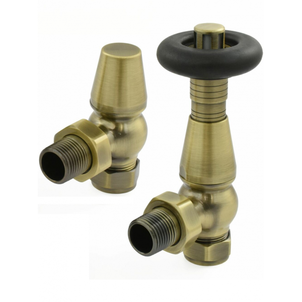 Lambeth Angled TRV Set - Antique Brass Lambeth Angled TRV Set - Antique Brass