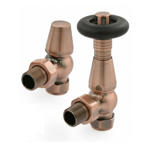 Lambeth Angled TRV Set - Antique Copper - Lambeth TRV Range