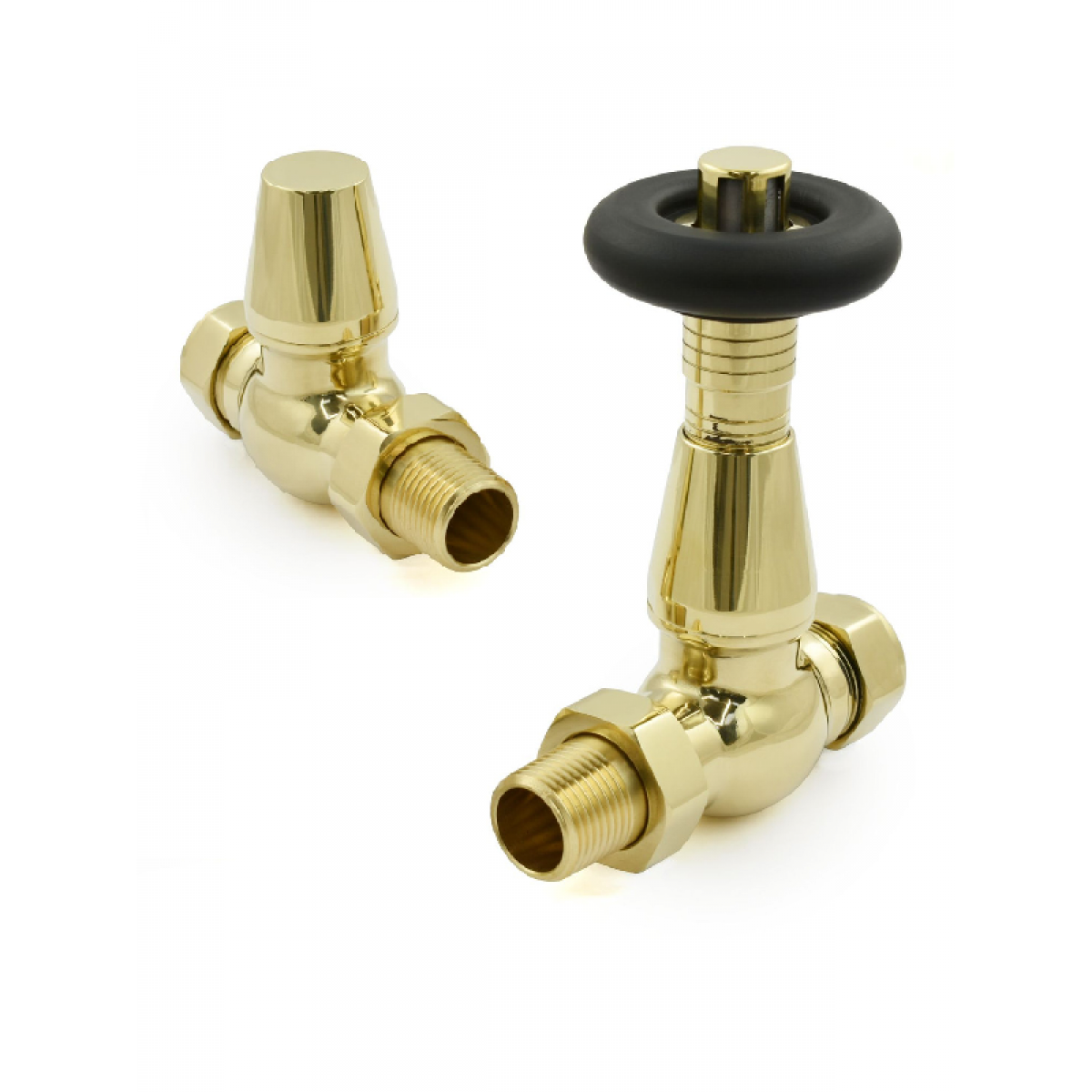 Lambeth Straight TRV Set - Unlacquered Brass