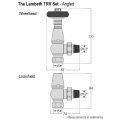 Lambeth Angled TRV Set - Satin Nickel Lambeth Angled TRV Set - Satin Nickel
