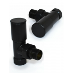 Milan Angled Manual Valve - Jet Black