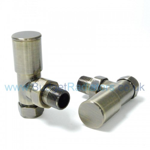 Milan Angled Manual Valve - Antique Brass - Modern Manual Radiator Valves