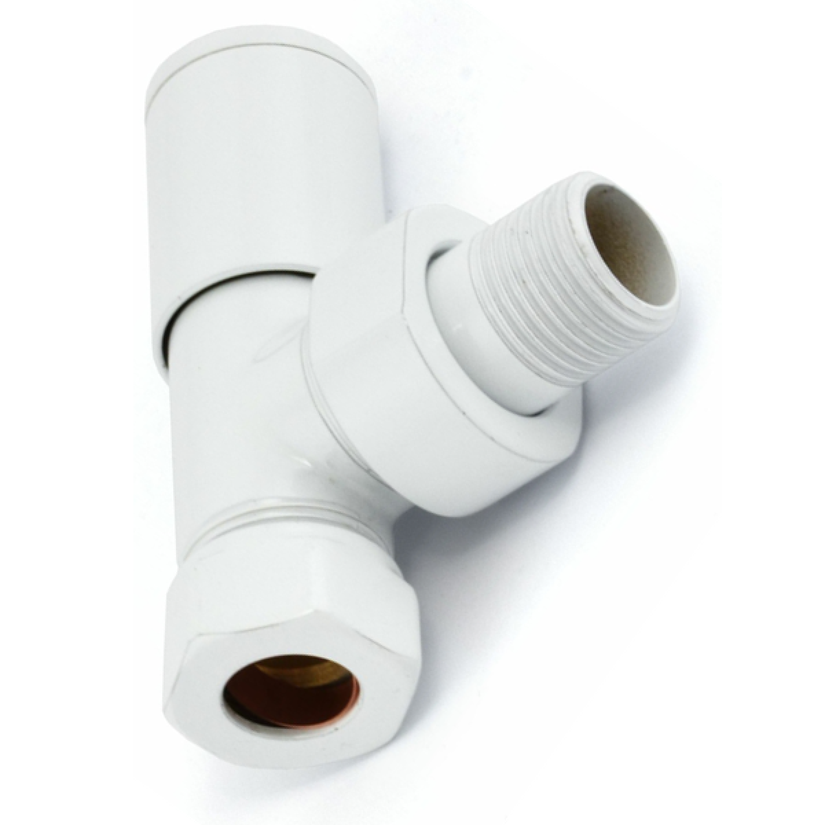 Milan Angled Manual Valve - White