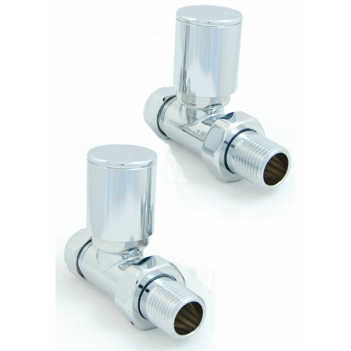 Milan Straight Manual Valve - Chrome