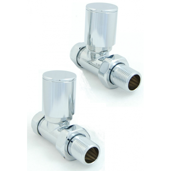 Milan Straight Manual Valve - Chrome