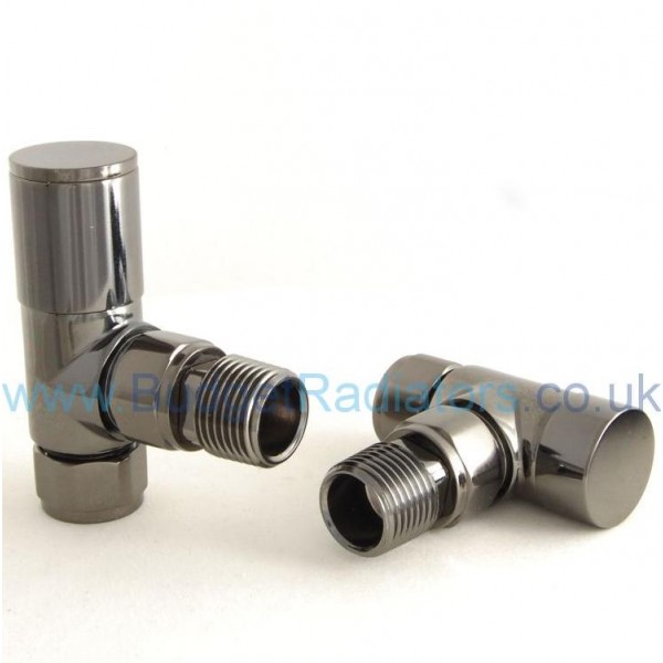 Milan Angled Manual Valve - Black Nickel