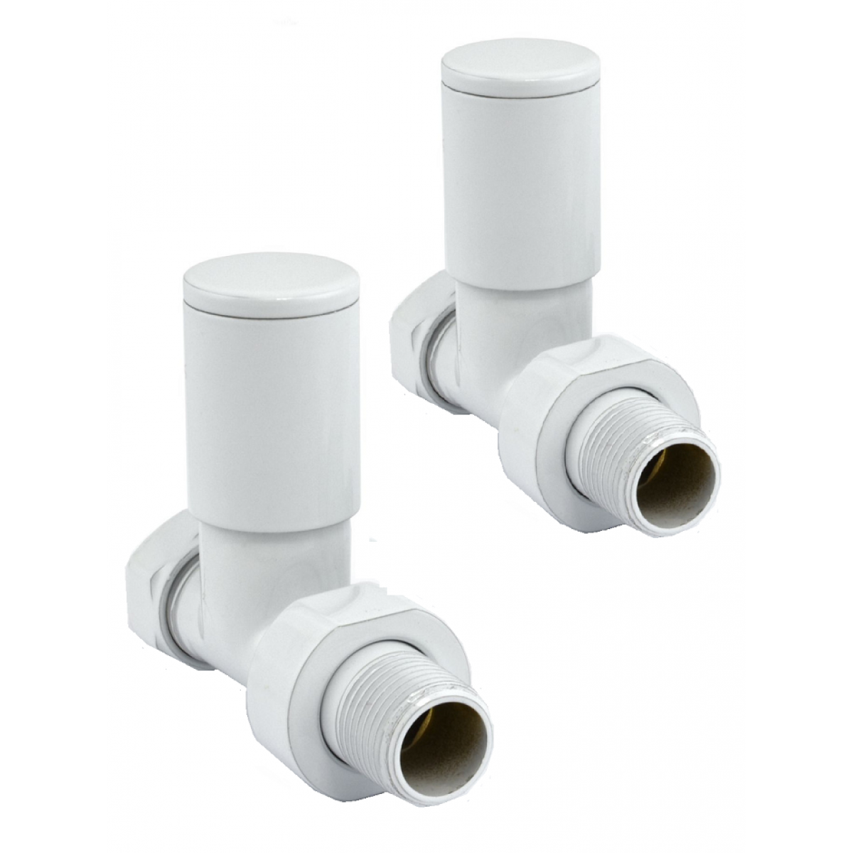 Milan Straight Manual Valve - White