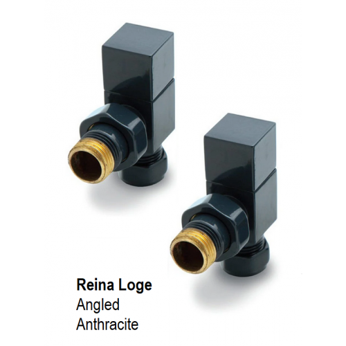 Loge Angled Manual Valve, Anthracite - Loge Square Manual Valve Range