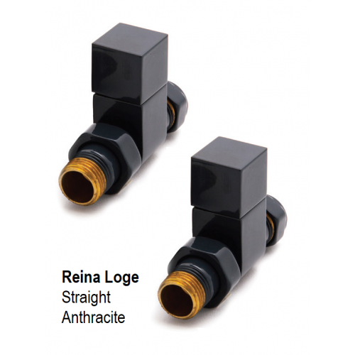 Loge Straight Manual Valve, Anthracite - Loge Square Manual Valve Range