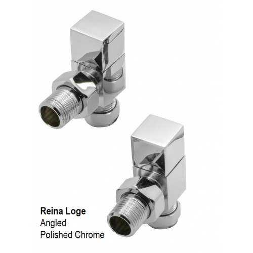 Loge Angled Manual Valve, Polished - Loge Square Manual Valve Range