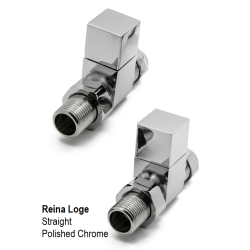 Loge Straight Manual Valve, Polished - Loge Square Manual Valve Range