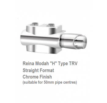 Modah Chrome Twin Thermostatic Valve Set - 50mm Pipe Centres
