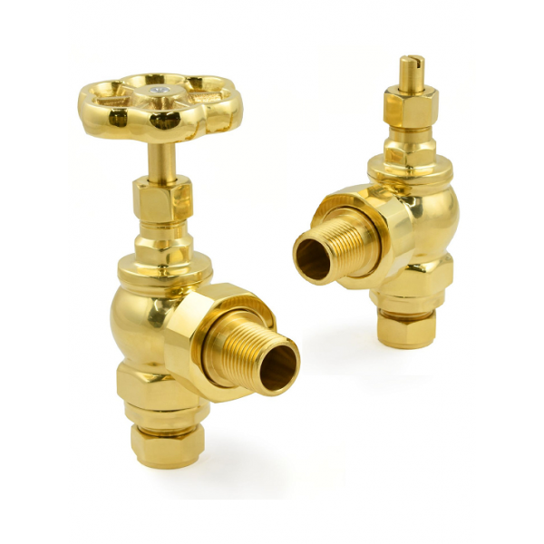 Rosa Manual Valve Set - Unlacquered Brass Rosa Manual Valve Set - Unlacquered Brass