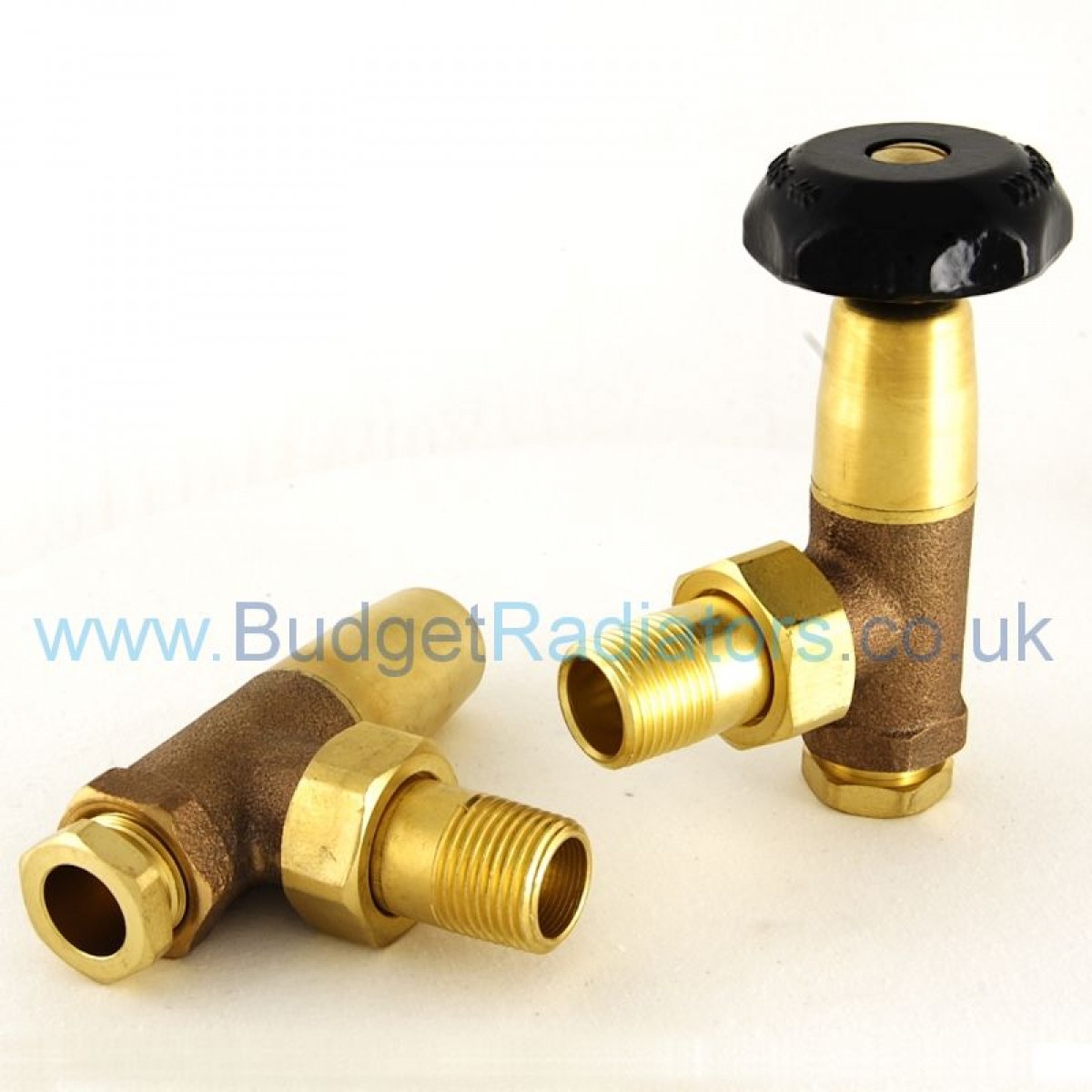 Stirling Angled ½” Manual Valve Set - Polished Brass