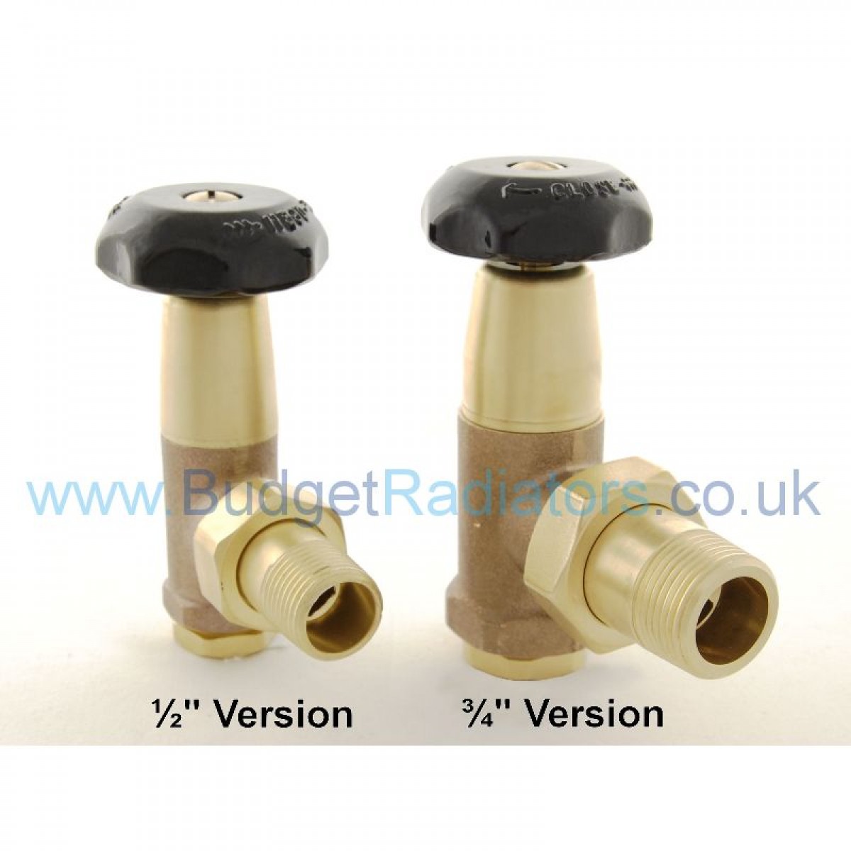 Stirling Angled ¾" Manual Valve Set - Plain Brass