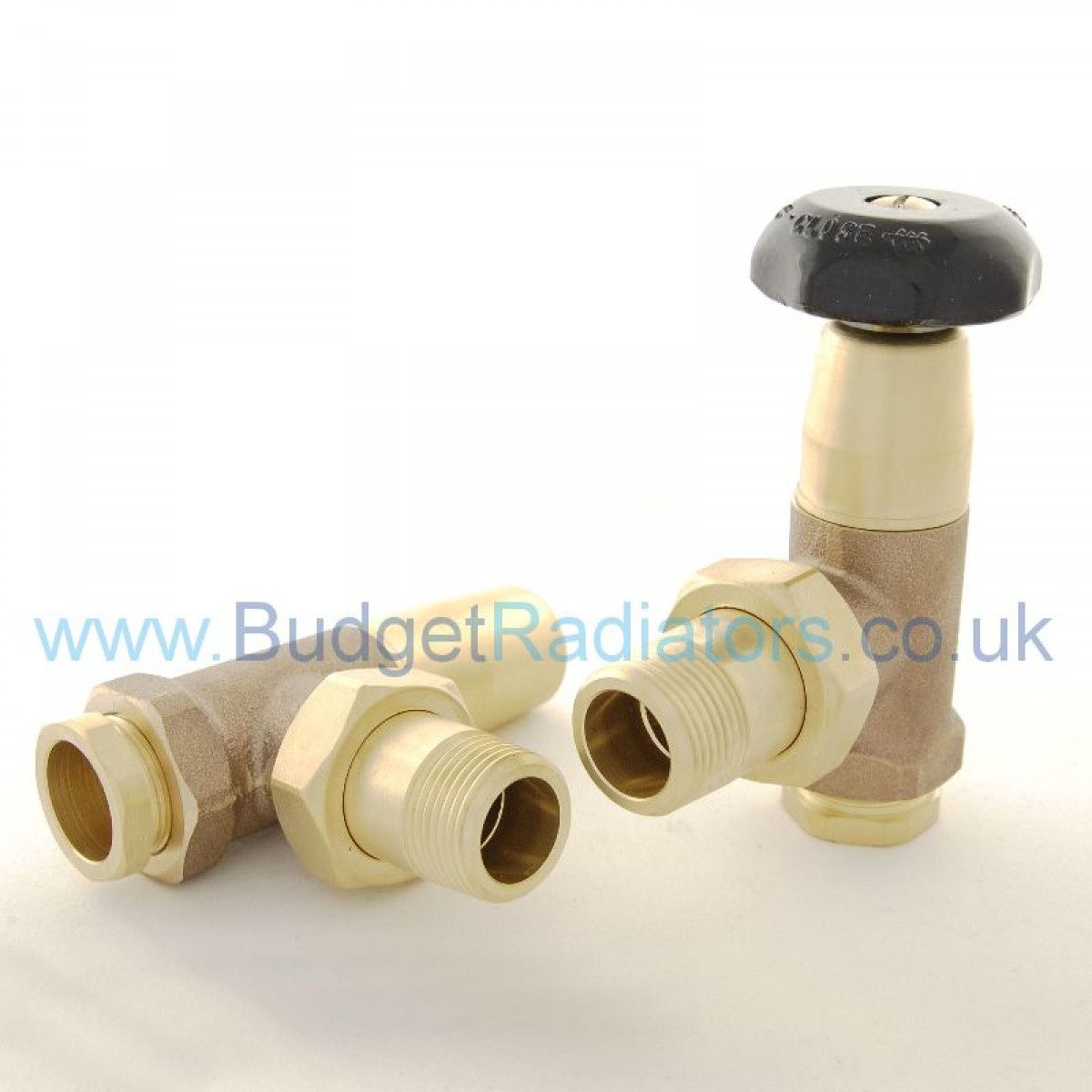 Stirling Angled ¾" Manual Valve Set - Plain Brass