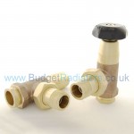 Stirling Angled ¾" Manual Valve Set - Plain Brass