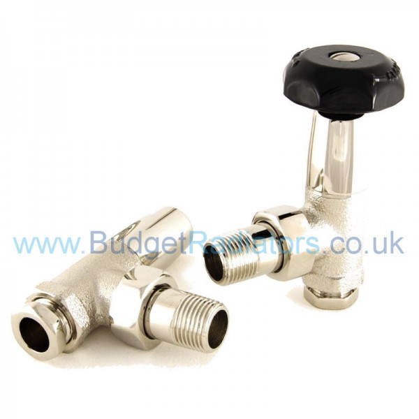 Stirling Angled ½” Manual Valve Set - Polished Nickel Stirling Angled ½” Manual Valve Set - Polished Nickel