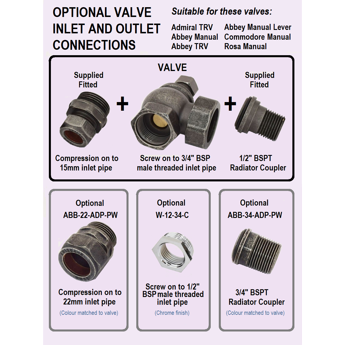 Abbey Manual Valve Set - Old English Brass