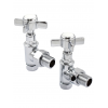 Westminster Angled Radiator Valve Set - Chrome