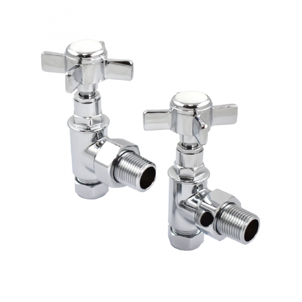 Westminster Angled Radiator Valve Set - Chrome Westminster Angled Radiator Valve Set - Chrome