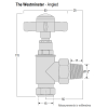Westminster Angled Radiator Valve Set - Satin Nickel