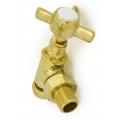 Westminster Angled Radiator Valve Set Un-Lacquered Brass Westminster Angled Radiator Valve Set Un-Lacquered Brass