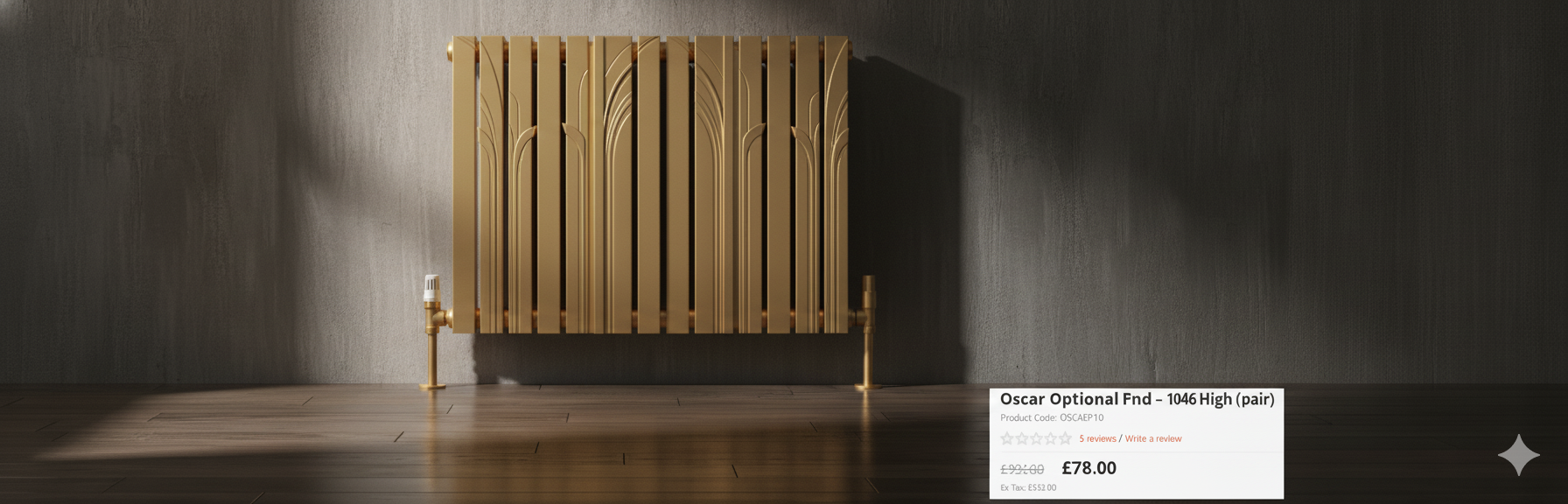 The Oscar vertical aluminium column radiator