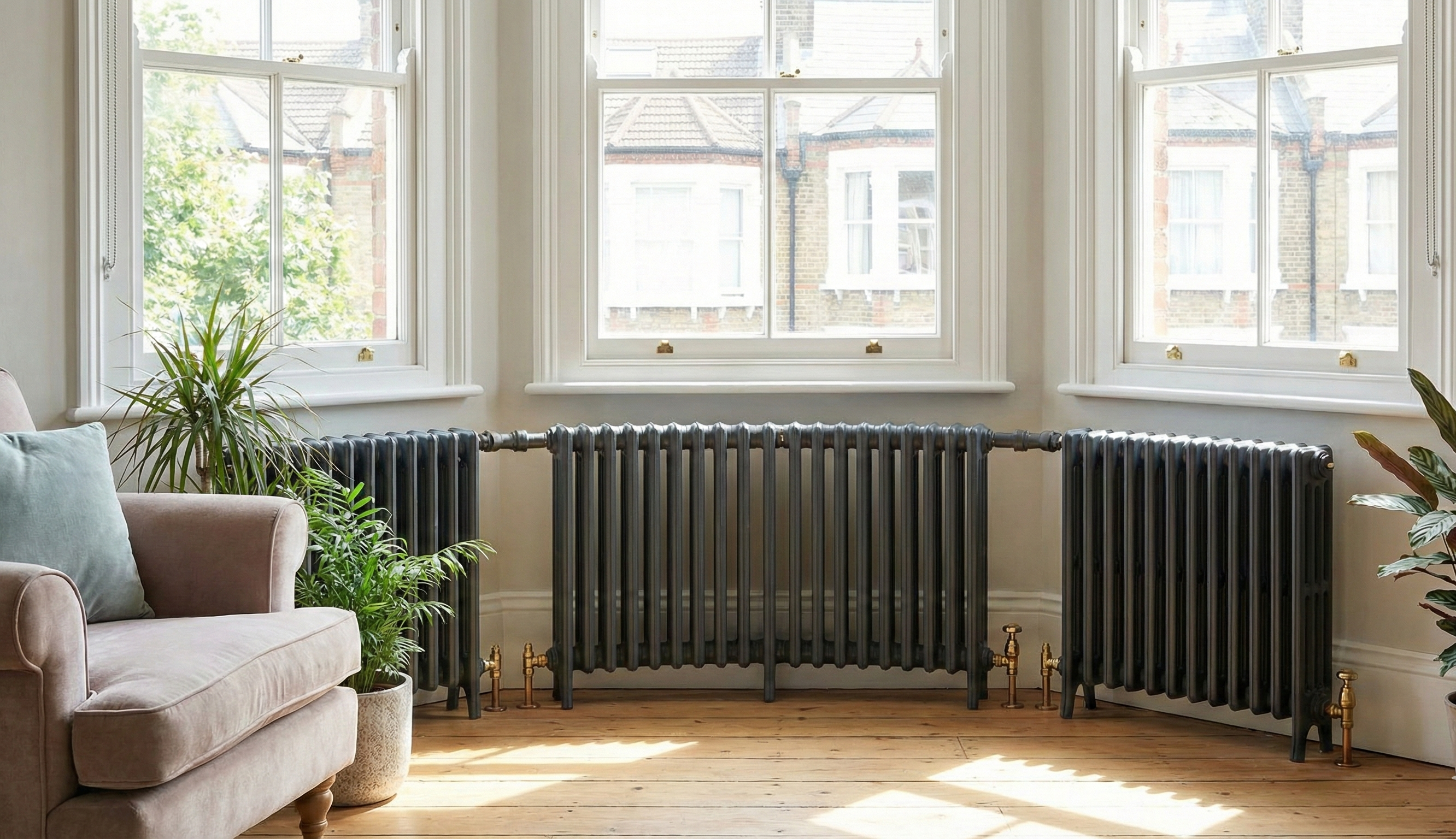 Cornel Curved Column Radiator for Bay Windows